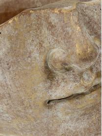 Beton-Übertopf Face mit Antik-Finish, Beton, Goldfarben mit Antik-Finish, B 17 x H 12 cm