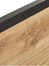 Cama de madera Design, estilo industrial, Estructura: tablero de fibras de dens, Patas: metal con pintura en polv, Roble, 160 x 200 cm