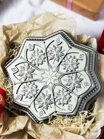 Backform Snowflakes, Aluminiumguss, Silberfarben mit Metallic-Finish, Ø 26 x H 5 cm