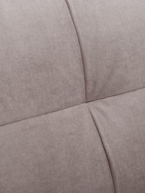 Samt-Sofa Alva (3-Sitzer) in Taupe mit Buchenholz-Füßen, Bezug: Samt (Hochwertiger Polyes, Gestell: Massives Kiefernholz, Füße: Massives Buchenholz, gebe, Samt Taupe, B 215 x T 92 cm