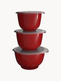 Schalenset Margrethe met deksel, 3-delig, Melamine, Rood, Set met verschillende groottes