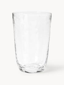 Szklanka ze szkła dmuchanego  Hammered, 4 szt., Szkło dmuchane, Transparentny, Ø 9 x W 14 cm, 400 ml