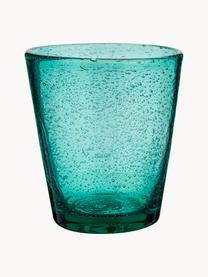 Vasos con burbujas de aire Baita, 6 uds., Vidrio, Tonos azules, tuquesas y grises transparentes, Ø 9 x Al 10cm, 330 ml