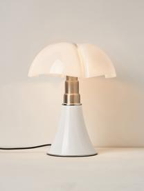 Lampa stołowa LED z funkcją przyciemniania Pipistrello, Stelaż: metal, aluminium, lakiero, Biały, matowy, Ø 27 x W 35 cm