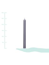 Velas candelabro Stick, 4 uds., Parafina, Gris claro, Ø 2 x Al 25 cm