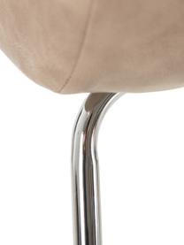 Krzesło ze sztucznej skóry Alice, Tapicerka: sztuczna skóra (PU), Beżowy, S 57 x G 55 cm