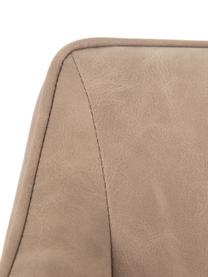 Sedia in similpelle Alice, Rivestimento: similpelle (PU), Beige, Larg. 57 x Prof. 55 cm