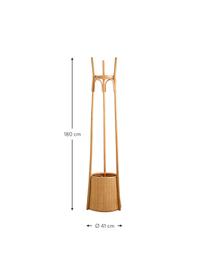 Perchero de ratán con cesta Sio, Ratán, Beige, Ø 41 x Al 180 cm