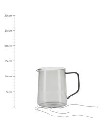 Krug aus Borosilikatglas Melva, 500 ml, Borosilikatglas, Grau, transparent, B 13 x H 12 cm, 500 ml