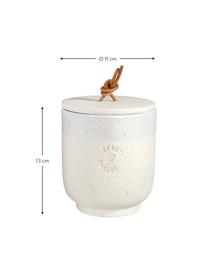 Bote de porcelana Beauty Inside, Porcelana, Blanco crema, Ø 11 x Al 13 cm
