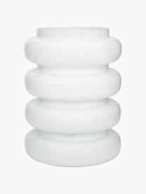 Vaso di design in vetro riciclato Bulb, alt. 25 cm, Vetro, Bianco, Ø 19 x Alt. 25 cm
