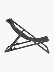 Tumbona plegable Taylor, Asiento: plástico (610 g/m²), Estructura: aluminio con pintura en p, Gris oscuro, An 61 x L 102