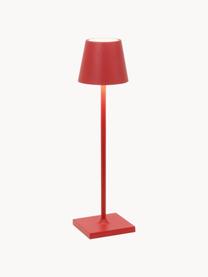 Mobile LED-Tischlampe Poldina, dimmbar, Rot, matt, Ø 11 x H 38 cm