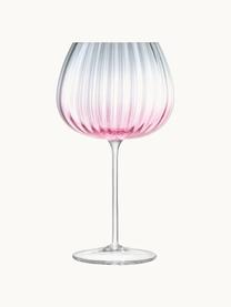 Verres à vin avec dégradé de couleur Dusk, 2 élém., Verre, Rose, gris, Ø 10 x haut. 20 cm, 650 ml