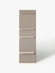 Étagère avec éléments métalliques Rami, Beige clair, grège, larg. 160 x haut. 101 cm