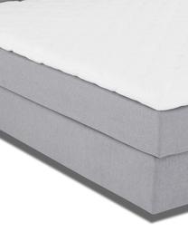 Letto boxspring premium Pheobe, Materasso: a molle insacchettate a 7, Piedini: legno di faggio massiccio, Grigio, 200 x 200