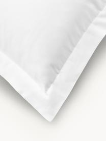Funda nórdica de satén Premium, Blanco, Cama 90 cm (155 x 220 cm)