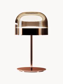 Lámpara de mesa artesanal LED Equatore, Pantalla: vidrio, metal galvanizado, Estructura: metal galvanizado, Cable: plástico, Transparente bronce, Ø 24 x Al 43 cm