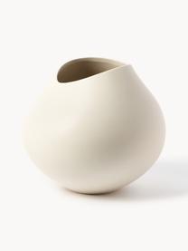 Handgefertigte Vase Opium aus Steingut, H 28 cm, Steingut, Hellbeige, Ø 29 x H 28 cm