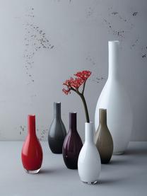 Ręcznie wykonany wazon ze szkła Beauty, Szklanka, Szary, Ø 14 x W 39 cm