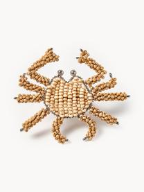 Holz-Serviettenringe Crab, 2 Stück, Holzkugeln, Metall, Holz, B 12 x H 6 cm