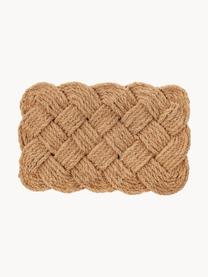 Paillasson en fibres de coco Braid, Fibre de coco, Beige, larg. 60 x long. 40 cm