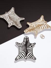 Porcelánový dekoračný podnos Zebra, Porcelán, Odtiene zlatej, biela, Š 15 x H 10 cm
