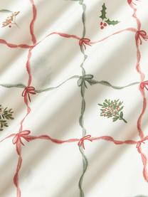 Omkeerbaar katoenen perkal dekbedovertrek Twigs met winterse prints, Weeftechniek: perkal Draaddichtheid 200, Gebroken wit, meerkleurig, B 200 x L 200 cm