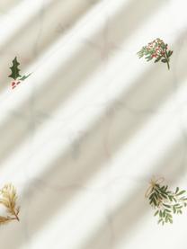 Omkeerbaar katoenen perkal dekbedovertrek Twigs met winterse prints, Weeftechniek: perkal Draaddichtheid 200, Gebroken wit, meerkleurig, B 200 x L 200 cm