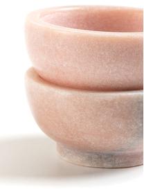 Marmeren dipschalen Callhan, 2 stuks, Keramiek, marmer, Gemarmerd roze, Ø 8 cm