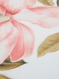 Drap plat en coton Magnolia, Blanc, rose, vert, 240 x 270 cm