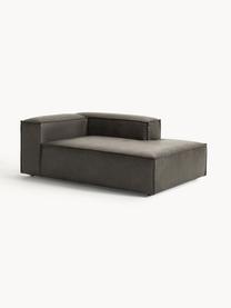 Diván sofá de cuero reciclado Lennon, Tapizado: cuero reciclado (70% cuer, Estructura: madera maciza, madera con, Patas: plástico Este producto es, Cuero gris pardo, An 119 x F 180 cm, chaise longue derecha