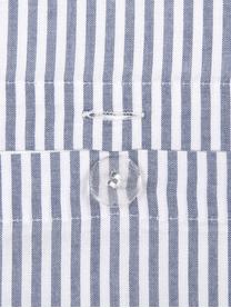 Taie d'oreiller 65x65 coton renforcé Ellie, 2 pièces, Blanc, bleu foncé, 65 x 65 cm