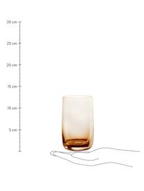 Bicchiere acqua ambrato Colored 6 pz, Vetro, Ambrato trasparente, Ø 7 x Alt. 13 cm