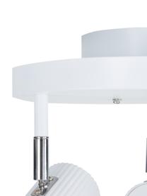 Faretti da soffitto bianchi Hubble, Paralume: metallo rivestito, Baldacchino: metallo rivestito, Bianco, cromo, Ø 25 x Alt. 16 cm