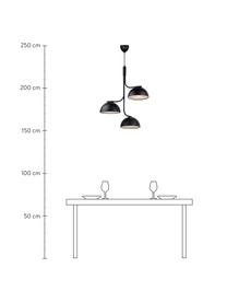 Lampa wisząca Tullio, Stelaż: metal powlekany, Czarny, Ø 60 x W 73 cm