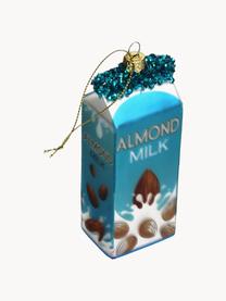 Ciondolo albero di Natale Almond Milk, Vetro, Tonalità blu, marrone, bianco, Larg. 4 x Alt. 13 cm