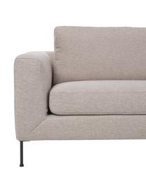 Sofa Cucita (3-Sitzer), Bezug: Webstoff (100% Polyester), Gestell: Massives Kiefernholz, FSC, Füße: Metall, lackiert, Webstoff Hellbeige, B 228 x T 94 cm