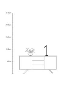 Dimmbare LED-Schreibtischlampe Omari in Schwarz, Lampenschirm: Metall, beschichtet, Lampenfuß: Metall, beschichtet, Schwarz, B 10 x H 40 cm