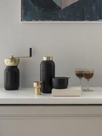 Kaffeemühle Collar in Schwarz/Gold, Edelstahl teflonbeschichtet, Messing, Schwarz, Ø 10 x H 18 cm
