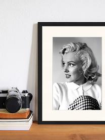 Impression numérique encadrée Marilyn Monroe, Noir, blanc, larg. 33 x haut. 43cm