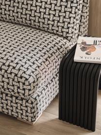 Sillón en tejido bouclé Stories, Funda: 50% poliéster, 50% algodó, Estructura: madera de pino, madera co, Tejido negro, blanco, An 93 x F 91 cm