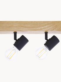 Lampa sufitowa z drewna Townshend, Czarny, jasne drewno naturalne, S 30 x W 13 cm