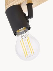 Lampa sufitowa z drewna Townshend, Czarny, jasne drewno naturalne, S 30 x W 13 cm