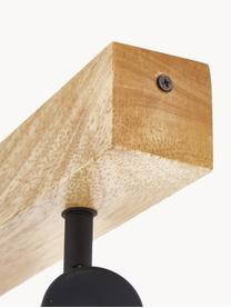 Faretti da soffitto piccoli in legno Townshend, Baldacchino: legno, Nero, legno chiaro, Larg. 30 x Alt. 13 cm