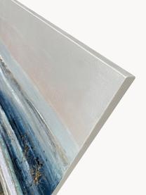 Handgemaltes Leinwandbild Nettuno, Blau- und Weißtöne, Mehrfarbig, B 150 x H 100 cm