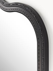 Specchio da parete barocco Muriel, Cornice: legno massiccio rivestito, Retro: pannello di fibra a media, Superficie dello specchio: lastra di vetro, Nero, Larg. 90 x Alt. 77 cm