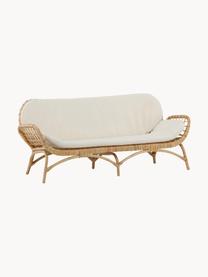 Garten-Loungesofa (2-Sitzer) Moana aus Rattan, Bezug: 100 % Polyester, Beine: Rattan, Webstoff Beige, Rattan, B 180 x H 76 cm