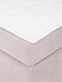 Boxspringbett Oberon, Matratze: 5-Zonen-Taschenfederkern, Füße: Kunststoff Dieses Produkt, Webstoff Hellrosa, B 140 x L 200 cm, Härtegrad H2