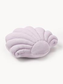 Coussin coquillage en lin Shell, Lilas, larg. 34 x long. 38 cm